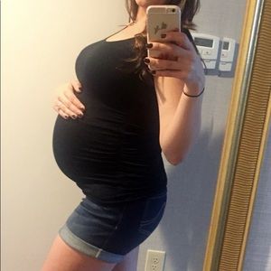 Motherhood Black Maternity Tank